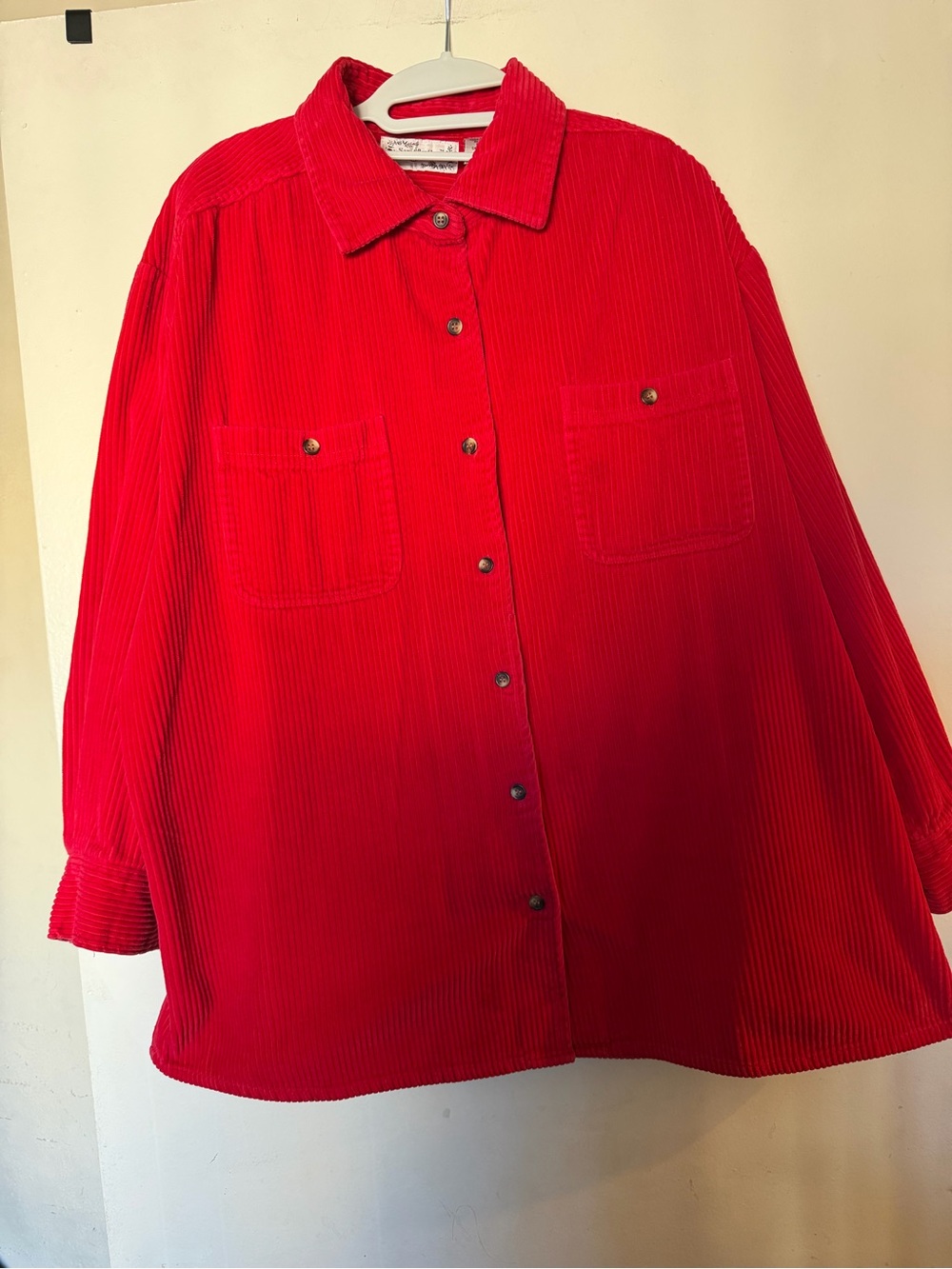 Sarah Bentley Petite Red Corduroy Shacket P/L